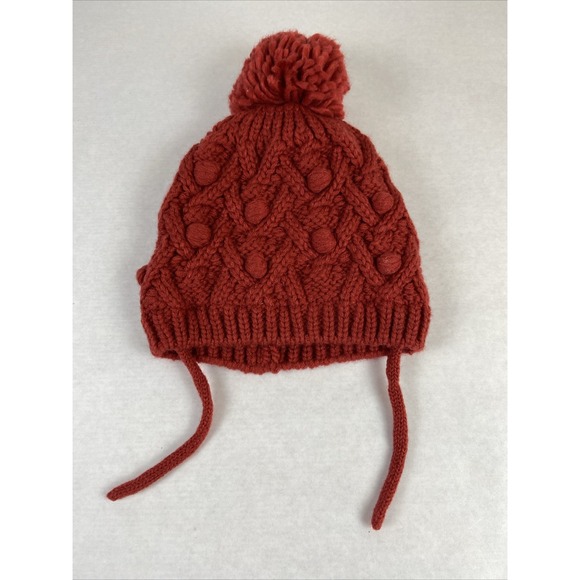 Zara Other - Zara Kids Knit Bennie With Pom, One Size Fits Most, Red